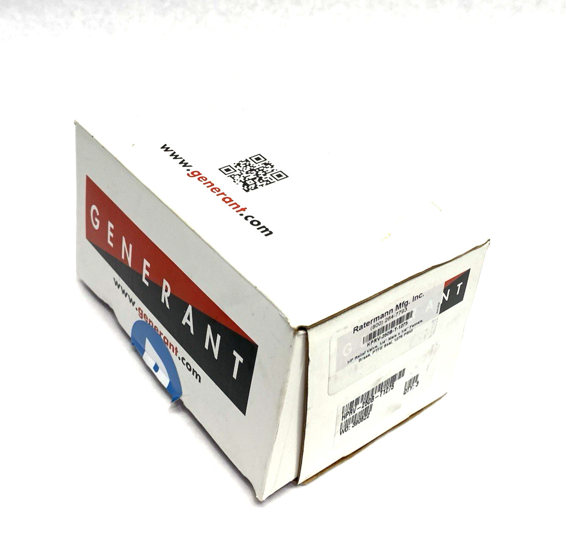 Generant HPRV-250B-T1275 Inline Relief Valve, 1/4″ Male to 1/4″ Female, 1275psi