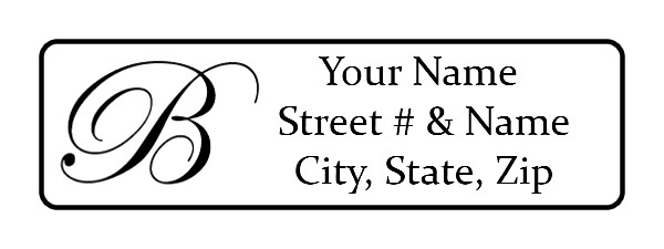 400 Personalized Return Address Labels. Monogrammed 1/2 inch by 1 3/4 inch