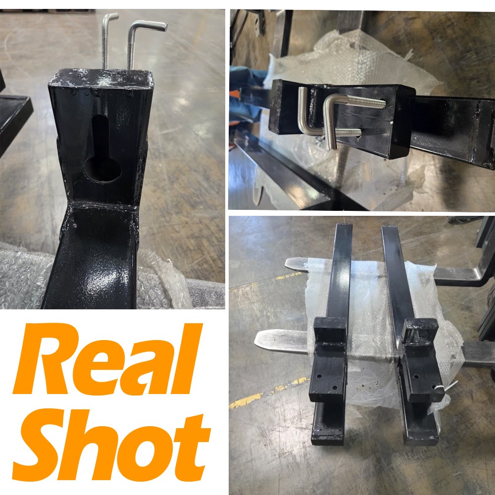 LandHonor 60in Clamp On Pallet Forks Pack 4000lbs Bucket Attach Tractor Clip-on
