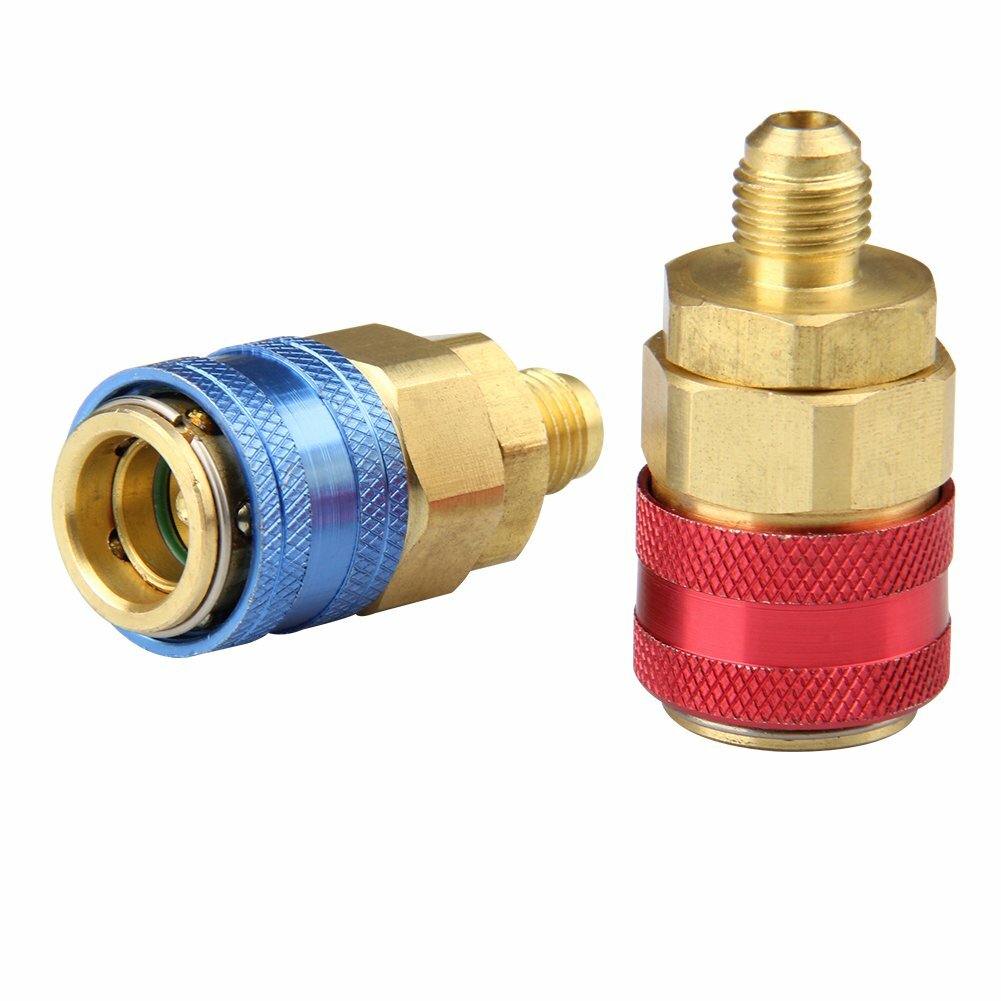 Auto A/C Manifold Air Condition Quick Connector Coupler High Low Adapters Kit