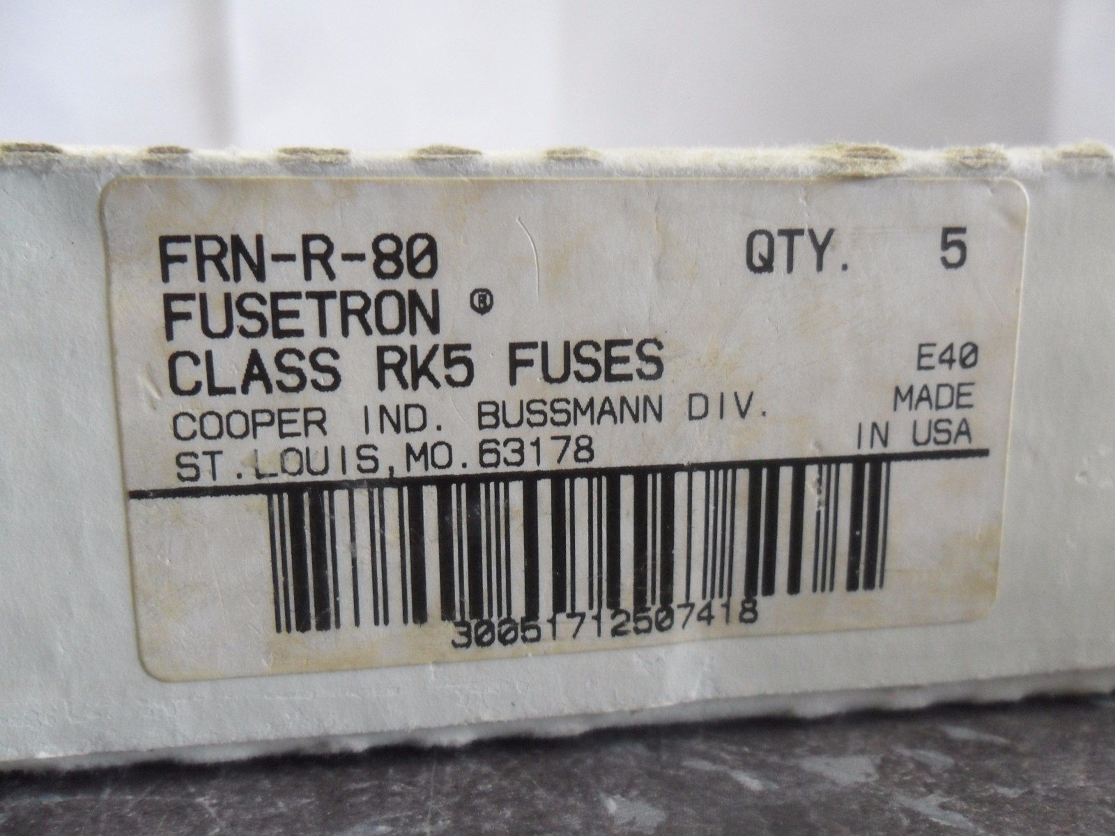 New Bussmann FRN-R-80 Amp Fuses Class RK5 250 Volts
