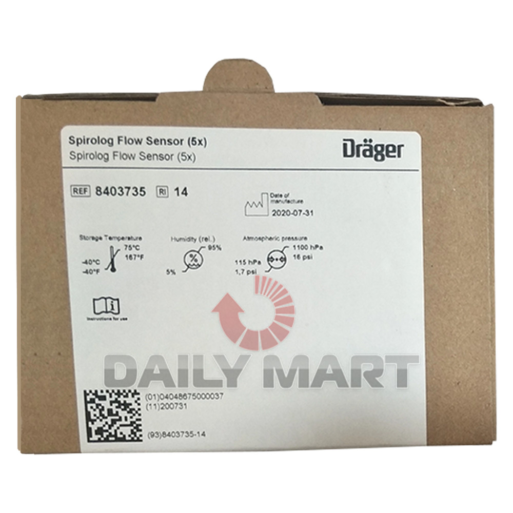 New In Box DRAGER 8403735 Spirolog Flow Sensor