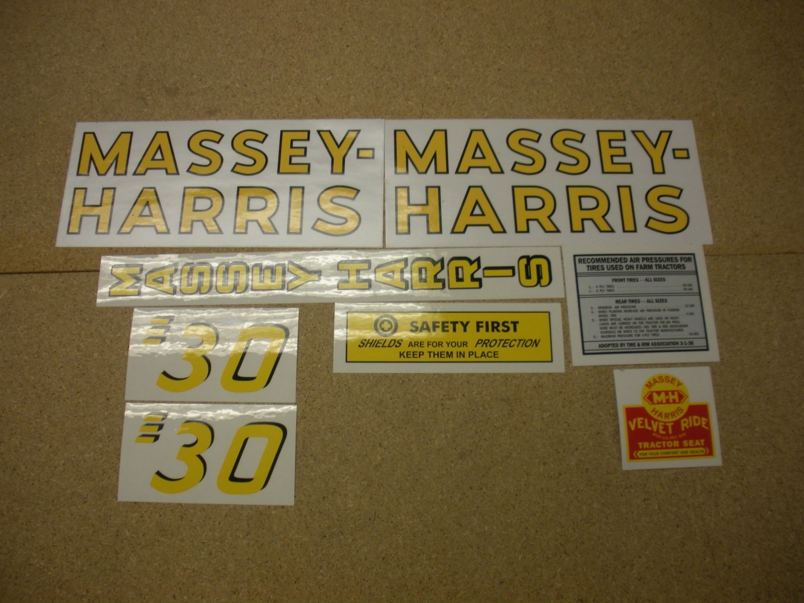 Massey Harris 30 Tractor Decal Set – NEW FREE SHIPPING