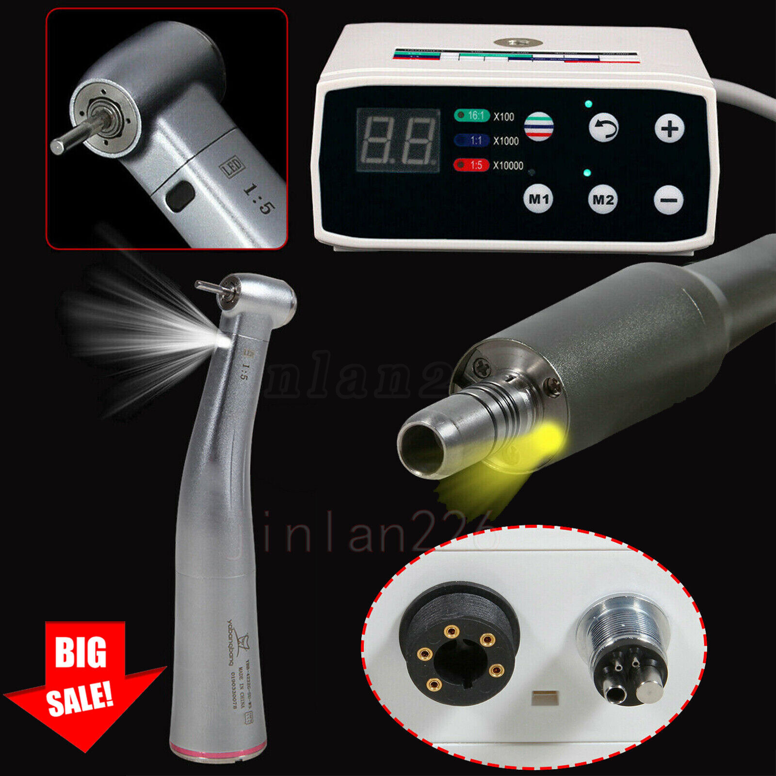Dental Electric Motor System Clinical Micromotor 1:5 Handpiece Fit KAV