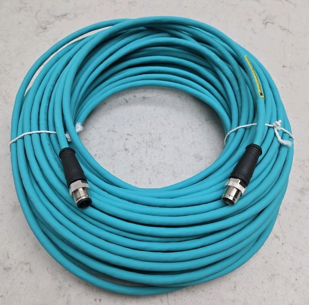 Woodhead 1201089134 M12 Ethernet Cable Assembly 48V 0.5A 38M E12A06004M380 New