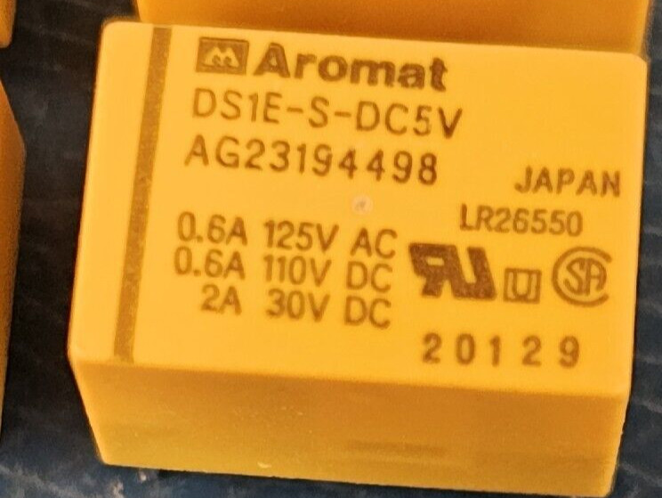(6 PCS) AROMAT DS1E-S-DC5V RELAY GEN PURPOSE SPDT 2A 5VDC FREE SHIPPING