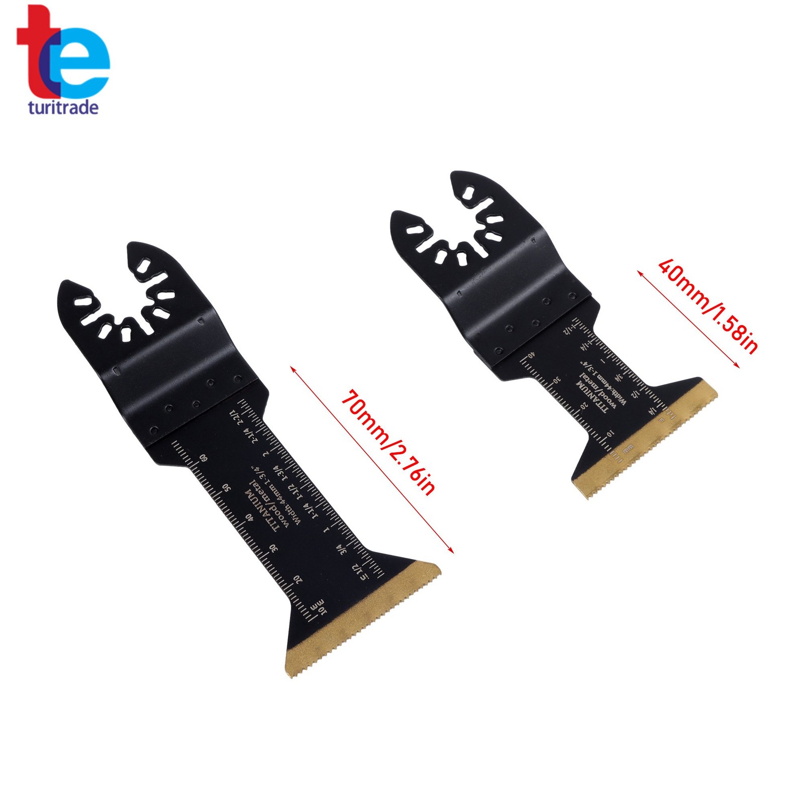 12 PIECES TITANIUM OSCILLATING SAW BLADES EXTENDED METAL CUTTING BLADES