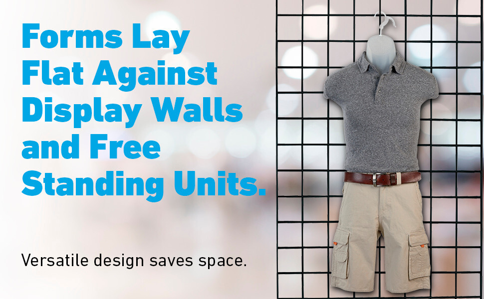 3 Clothing Displays Torso Forms Fits S – L Hanging Male Mannequin Frosted Hollow