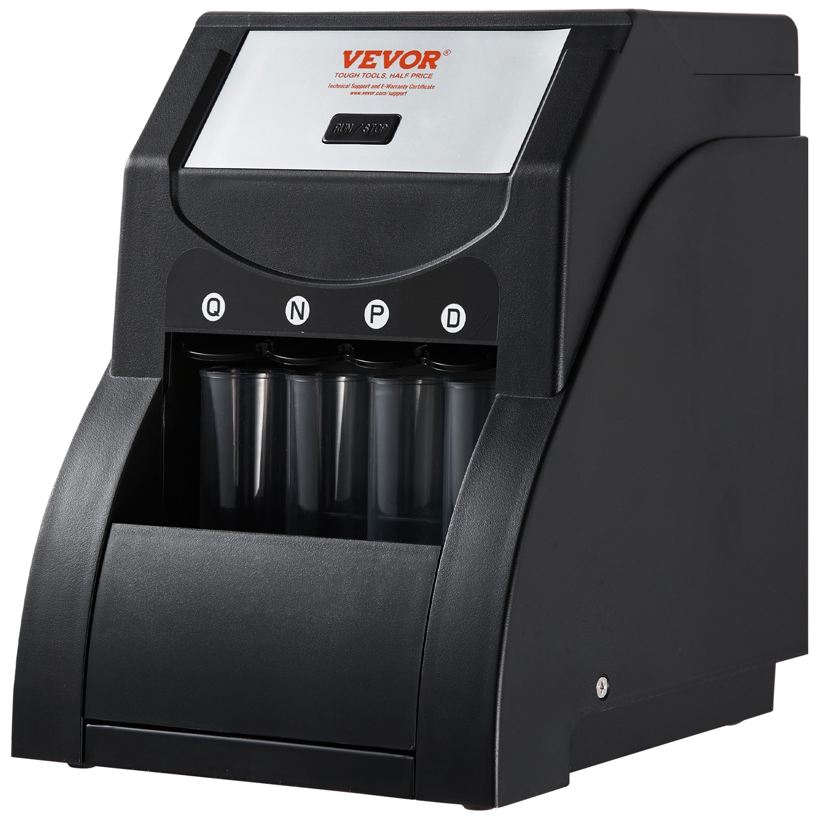 VEVOR USD Coin Sorter Coin Wrapper and Roller 230 Coins/min 4 Coin Tubes