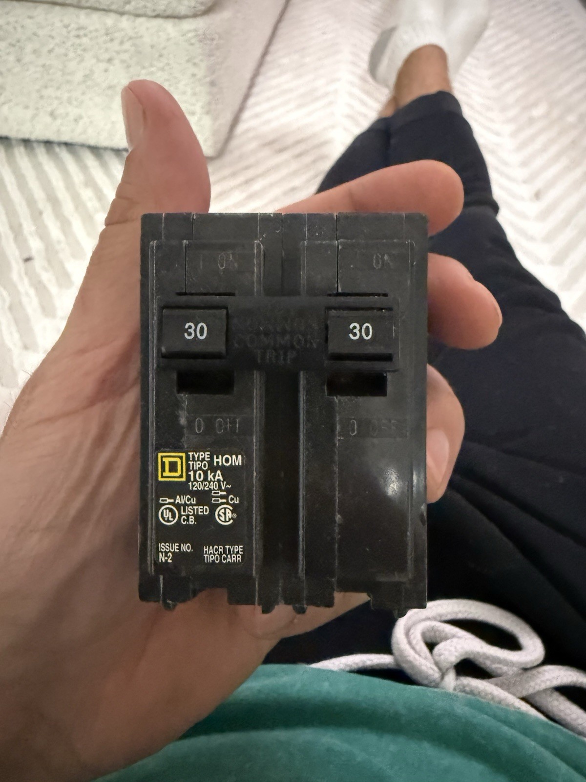 Square D HOM230 30 Amp 2 Pole Circuit Breaker