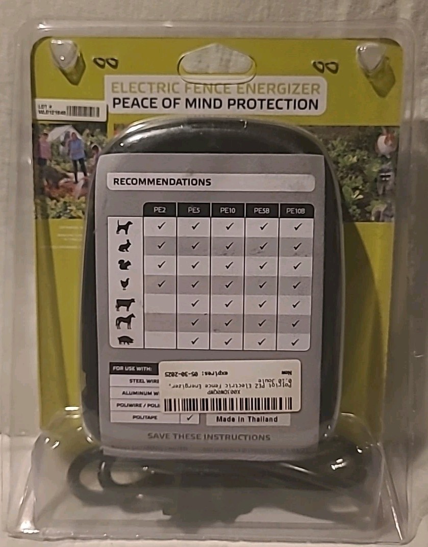 PATRIOT Electric Fence Energizer PE2 (2 Miles / 8 Acres) For Pet & Garden (NEW)