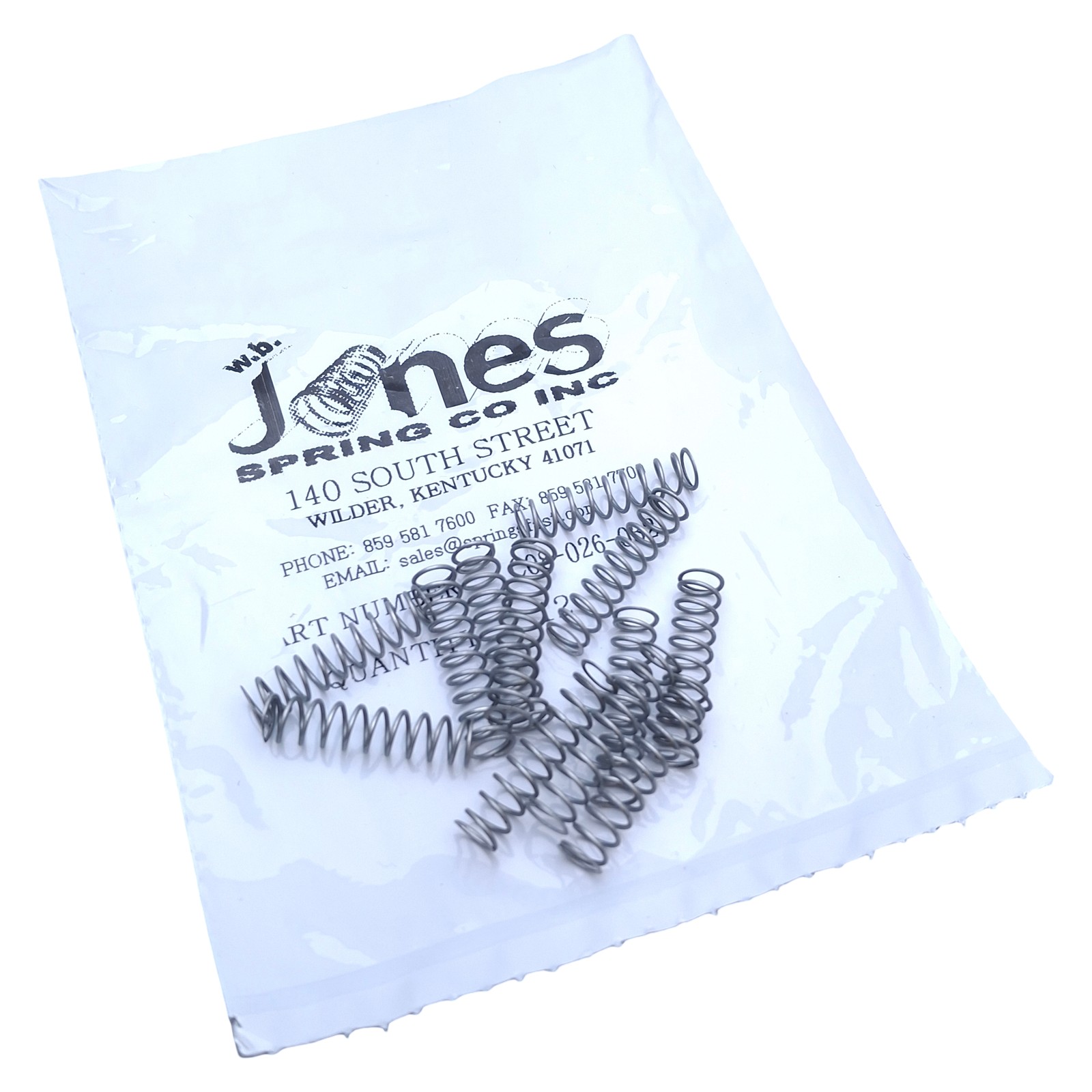 Lot of 12 WB Jones C08-026-032 Compression Spring ø0.24in OD, ø0.18in ID, 1in
