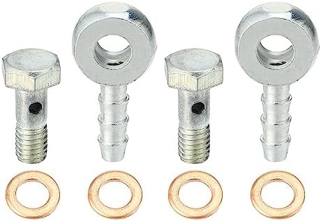 6mm ID 6mm OD Banjo Bolt Hose Barb Fittings Universal Fuel Line Adapter Connecto