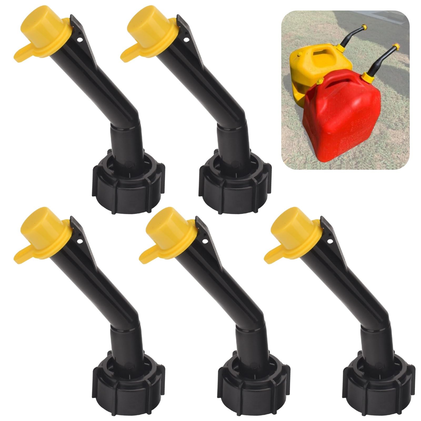 Gas Can Jug Spouts Nozzles Rings & Caps For Blitz Old Style 5 Gallon 5PC