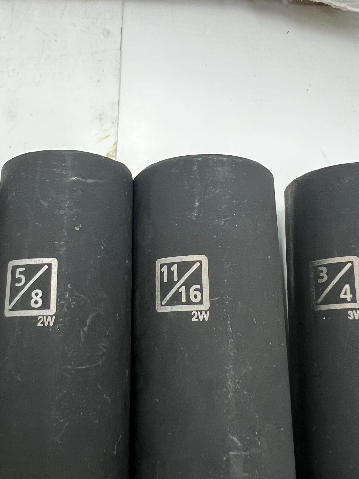 Steelman Pro 8 Piece 1/2-Inch Drive SAE Deep 6-Point Impact Socket 78268 Black