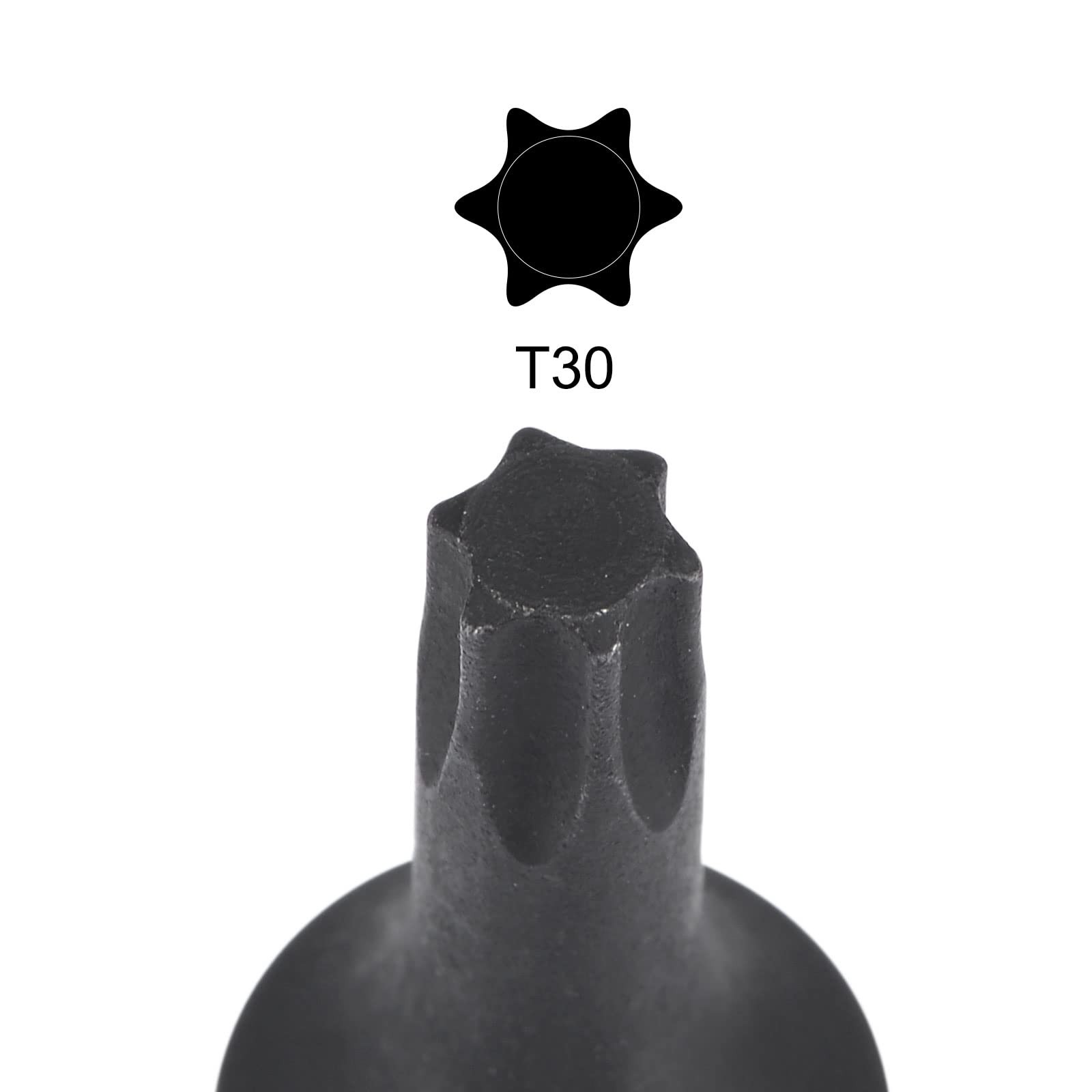 uxcell T30 Impact Torx Bit Socket, 1/4″ Square Drive 35mm Length CR-MO Metric Si