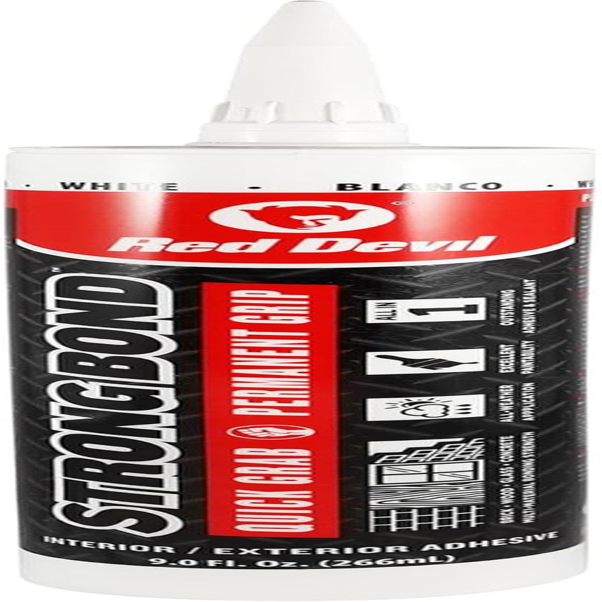 0956 Strong Bond Hybrid Polymer Construction Adhesive and Sealant, 9 Oz., White,
