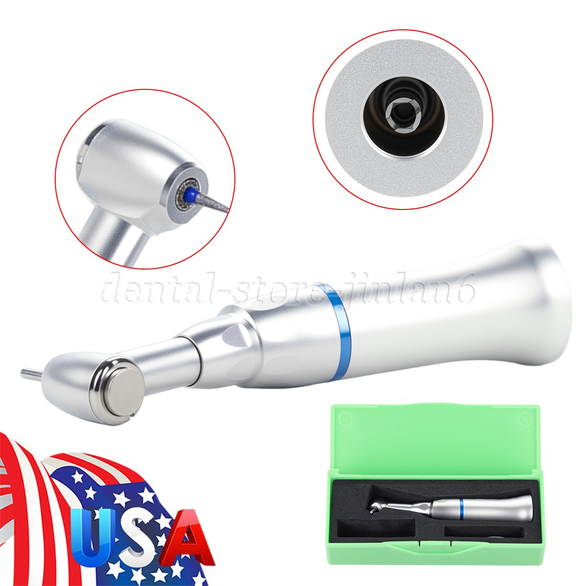 Pieza de mano dental alta velocidad Contra Angulo Fit FG 1.6MM Fresas diamante