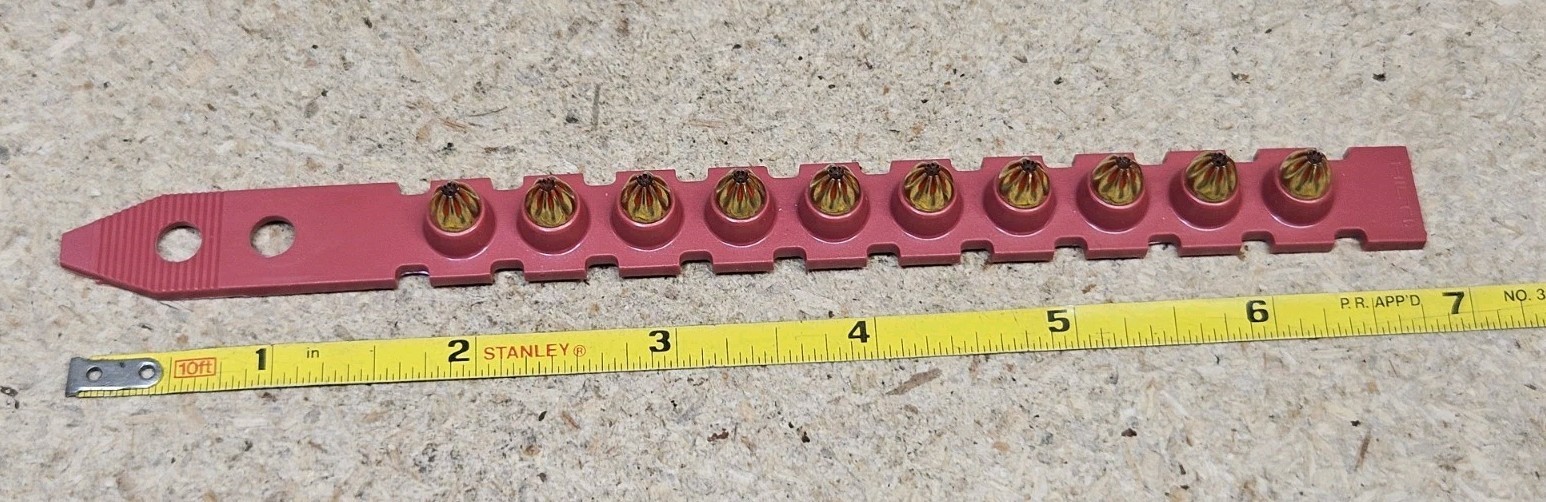 HILTI 6.8/11 M10 powder cartridges .27 cal – red – 50353 – 10 strips – 100 shots