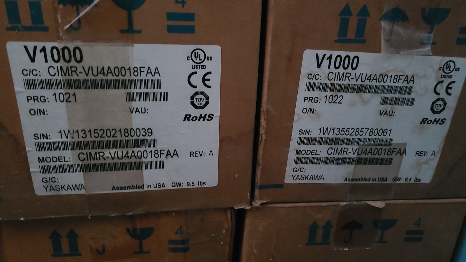 Yaskawa CIMR-VU4A0018FAA Inverter CIMRVU4A0018FAA 1PC New 10HP V1000 Lot of 1