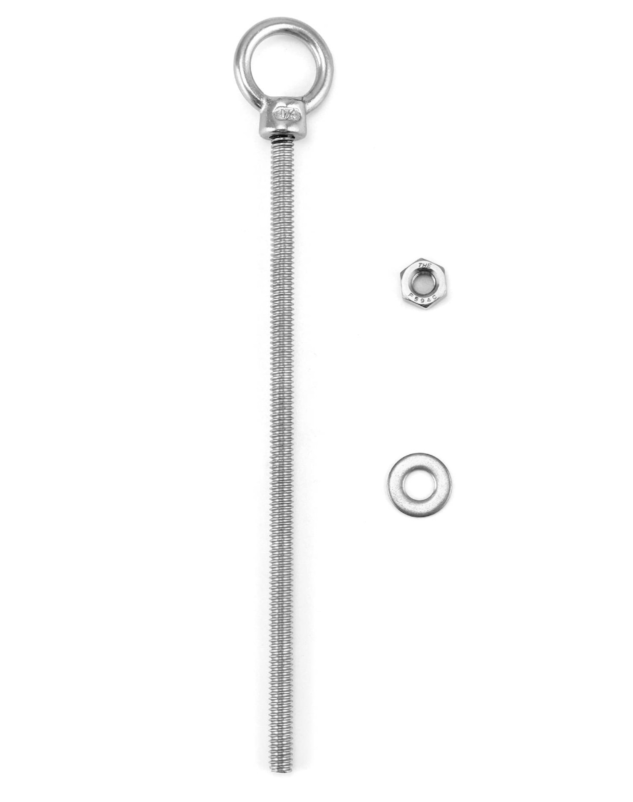20 Pack 1/4″ x 6″ Stainless Steel Eyebolts, Marine Grade Shoulder Eye Bolts, Coa