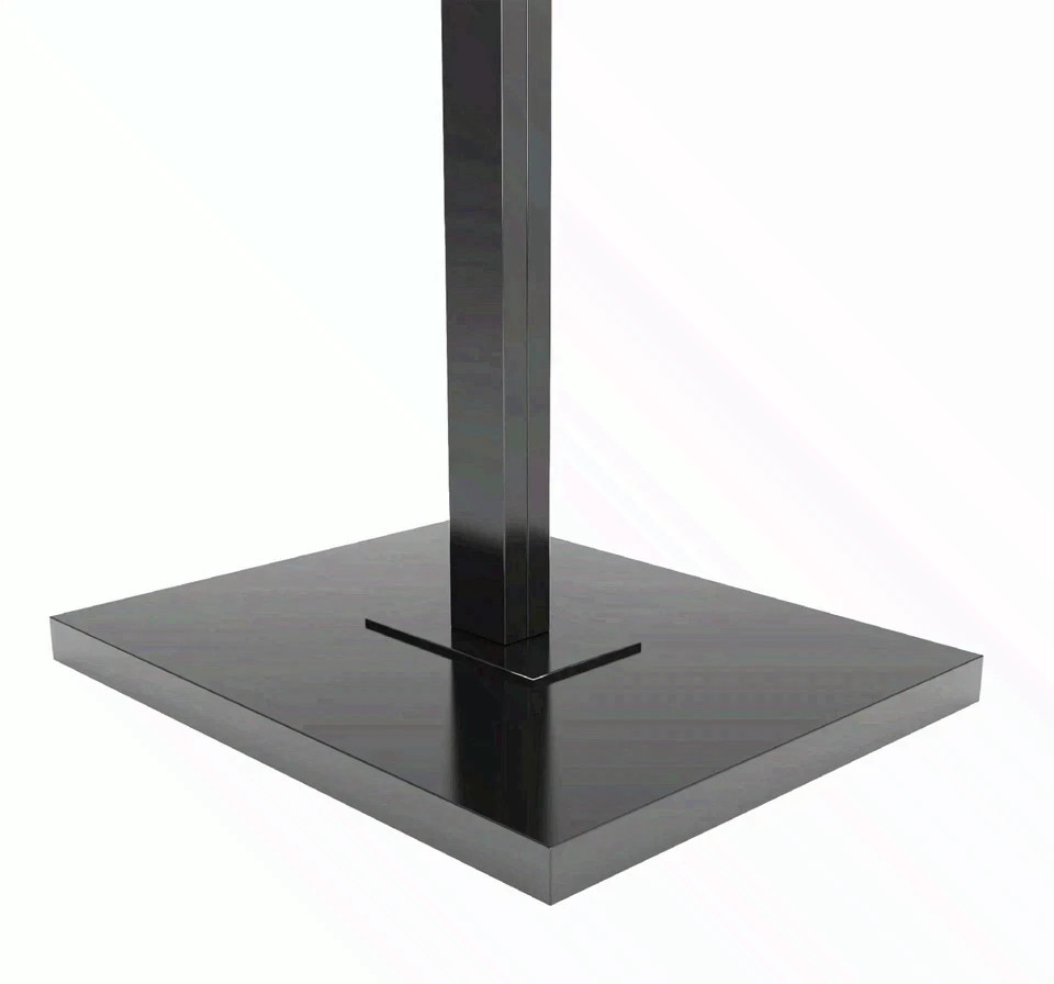 Ecoŋoco 2-Way Garment Rack Straight Arms Rectangular Tubing Black Display USA