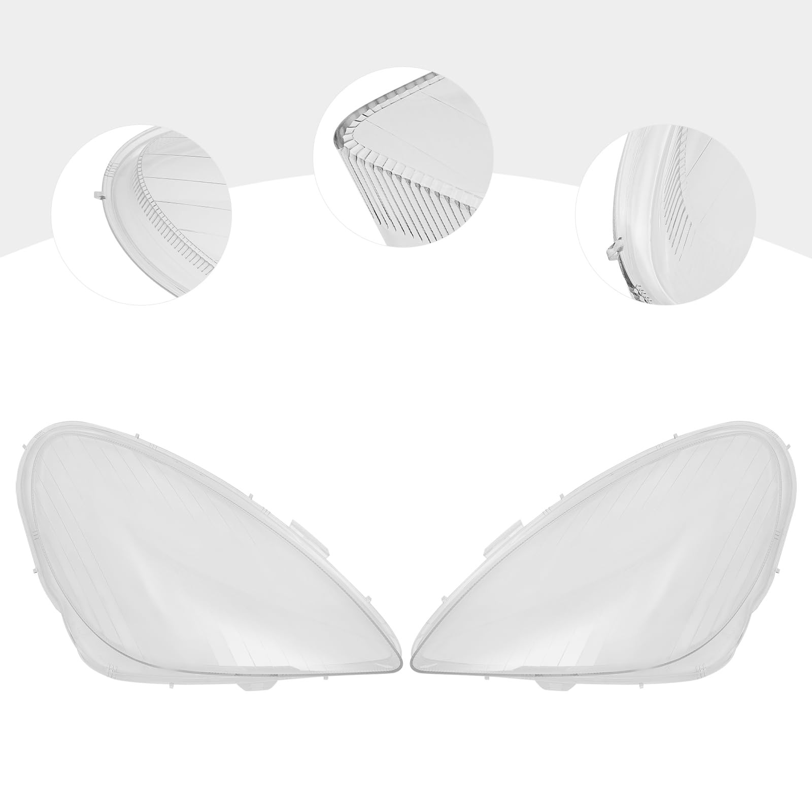 Pair Headlight Lens Cover Clear Front Left Right for SLK R171 2005-2011