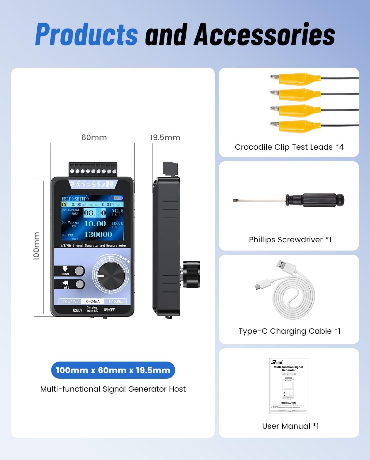0-10V 0/4-20mA Current Voltage Signal Generator, PWM Output | Voltage & Curre…
