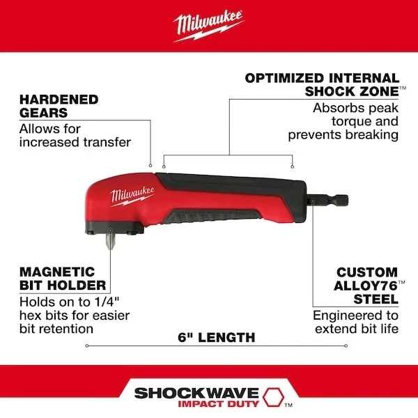 Milwaukee 48-32-2390 Shockwave Right Angle Adapter