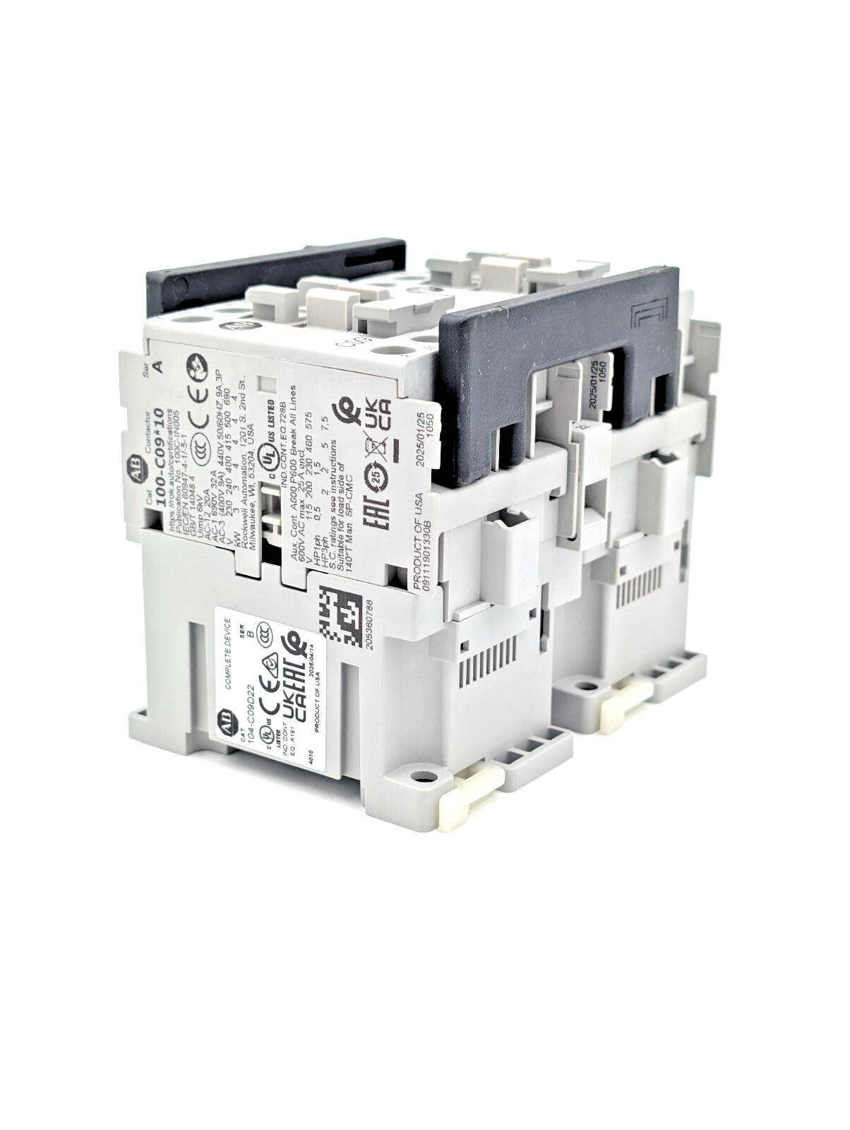 Allen Bradley 104-C09D22 9A 110V 50Hz/120V 60Hz Reversing Contactor USA NEW