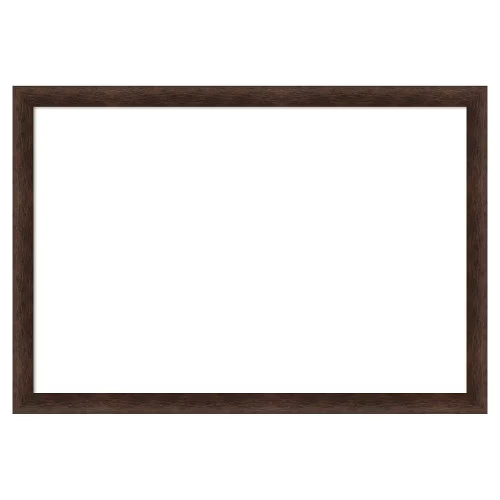 Warm Walnut Narrow 39 In. X 27 In. Wood Framed Dry Erase Magnetic Memo Board
