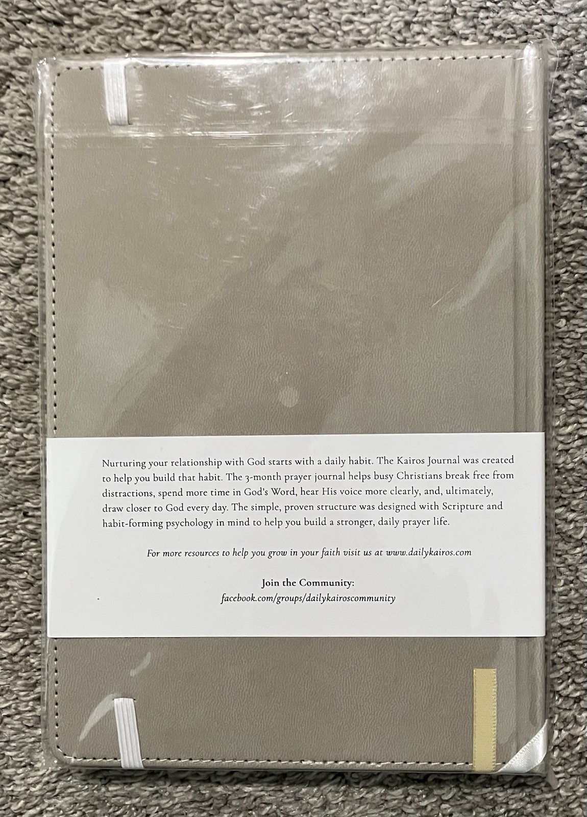 New Daily Kairos 13-Week Journal Premium Taupe Grey Faux Leather – Next Day Ship