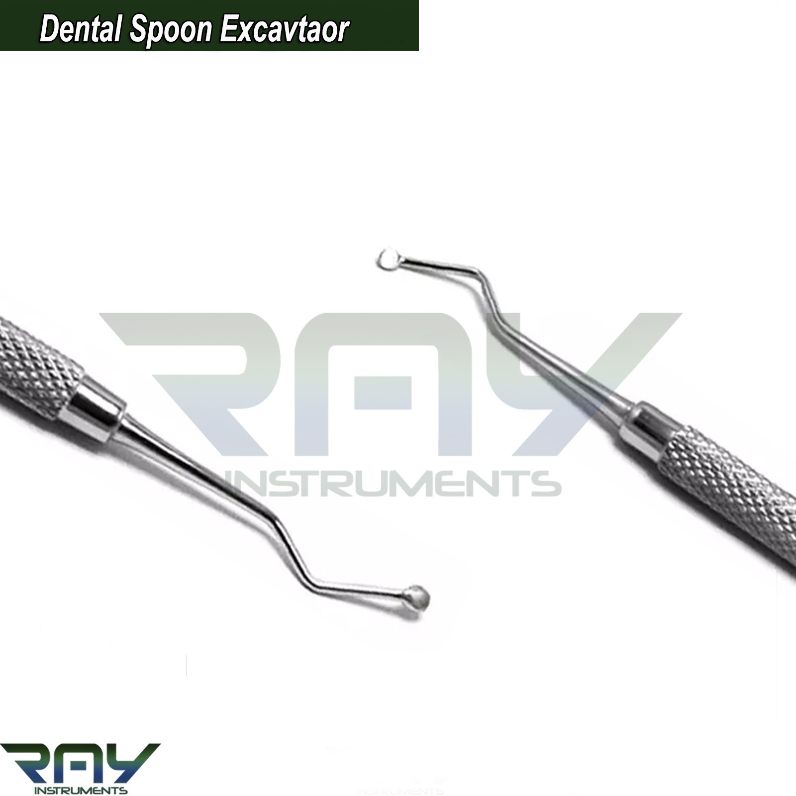 5 Pcs Dental Spoon Excavator 840 Double Ended Restorative Surgical Instruments
