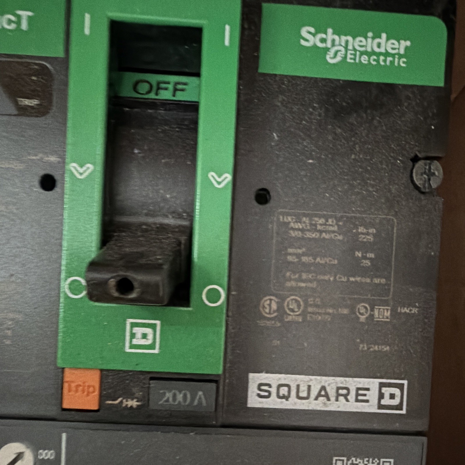 Square D JDL36200 200Amp 600V Circuit Breaker
