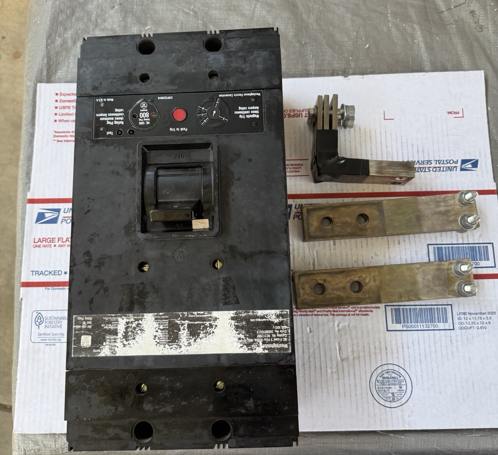 Westinghouse NC31200F 800A Trip 1200A Frame 3 Pole 600V Circuit Breaker