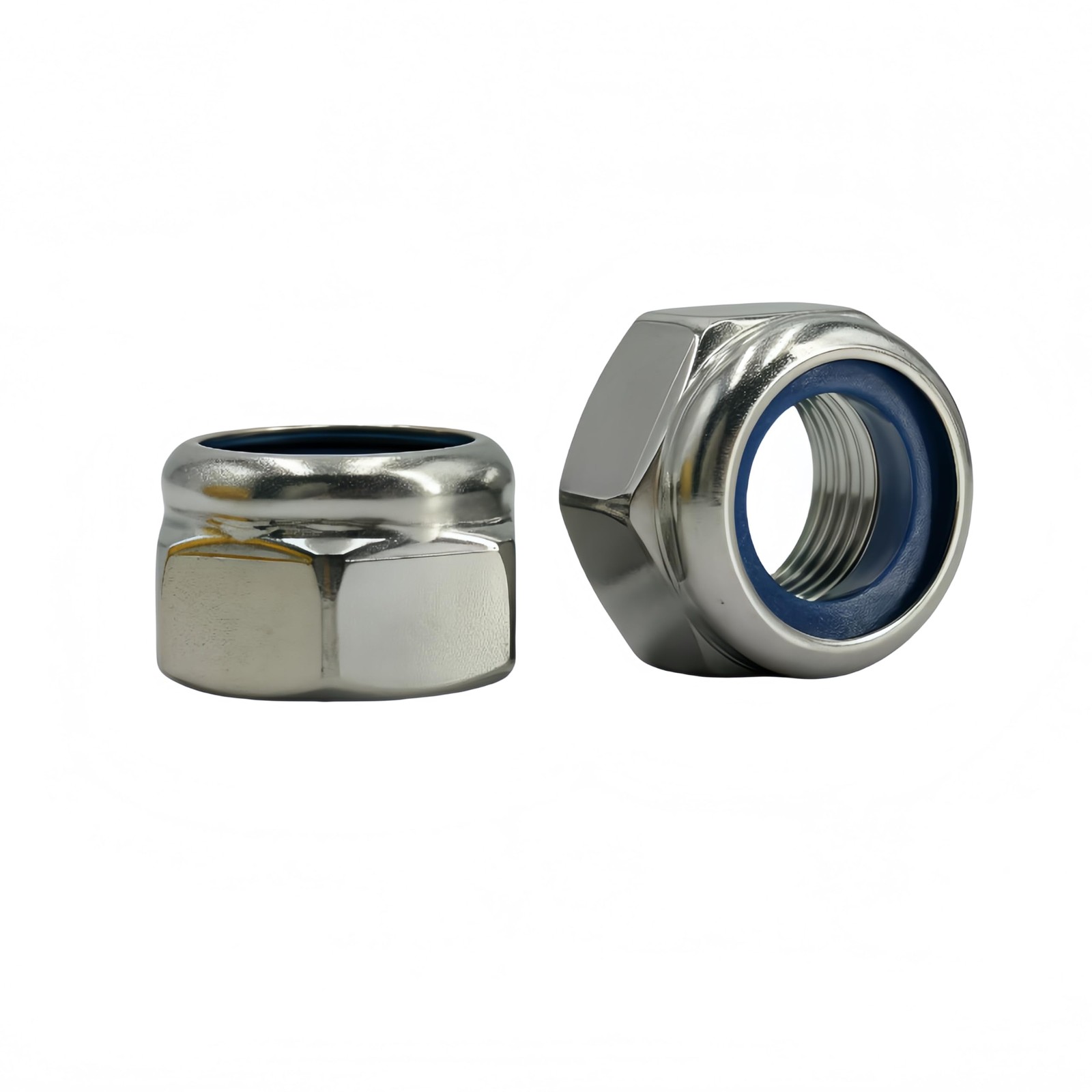 6Pcs M16x 1.5mm Nylon Insert Hex Lock Nuts 304 Stainless Steel LocknutsSilver…