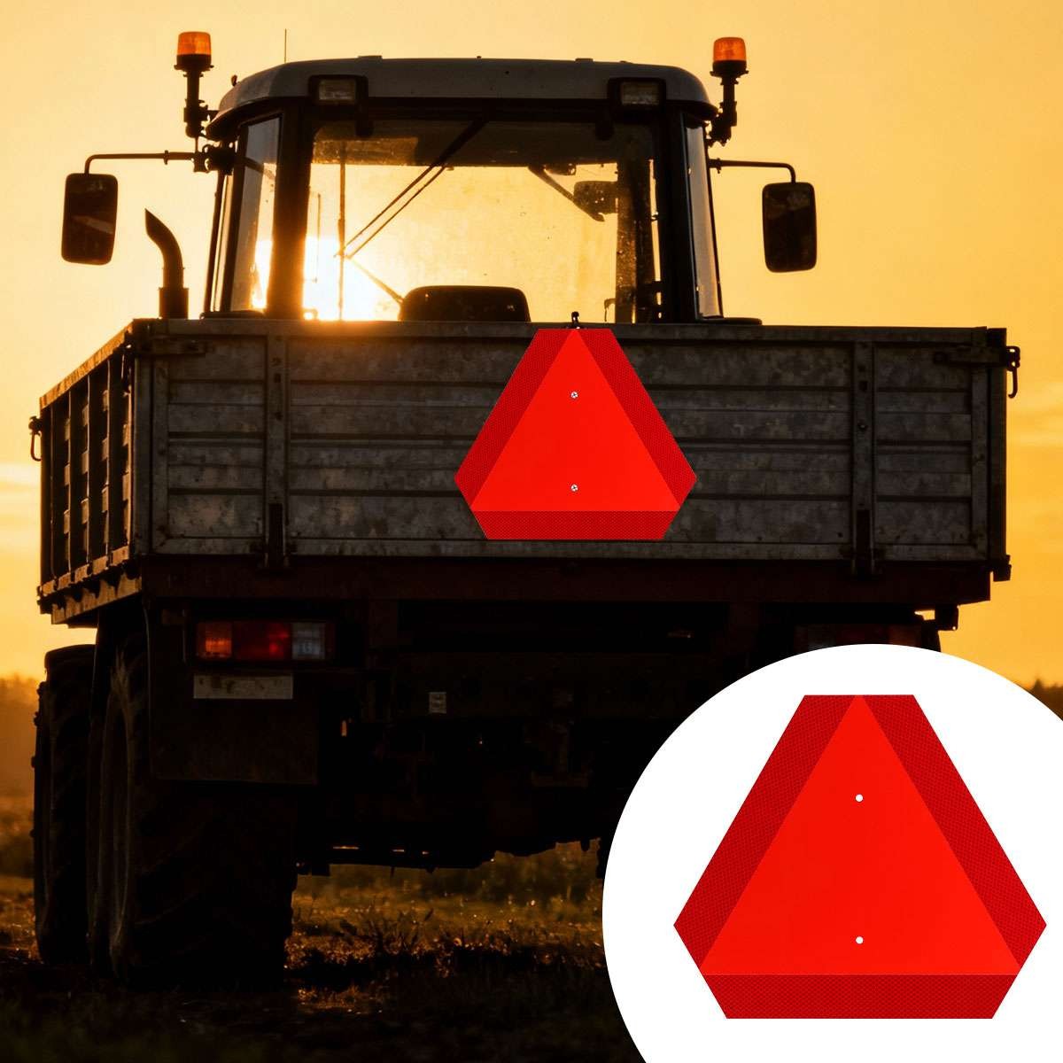 Aluminum Slow Moving Vehicle Safety Sign Slow Moving Vehicle Triangle Red Sign