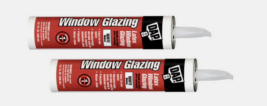 2~ DAP White Latex WINDOW GLAZING Permanently Flexible In/Out 10.1 oz. 12108
