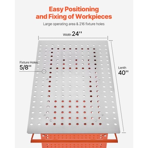 Welding Table 40 x 24 Welding Workbench Table with 800LBS Static Weight