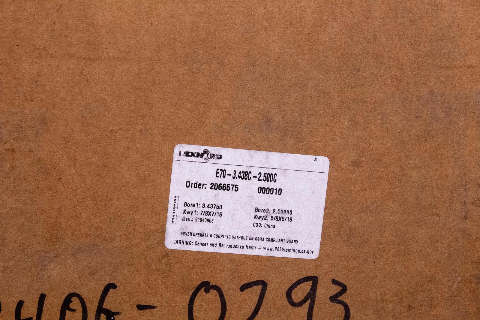 Rexnord 10287341 E70 ELEMENT Legacy part 7300055 E70 – 3.438C -2.500C