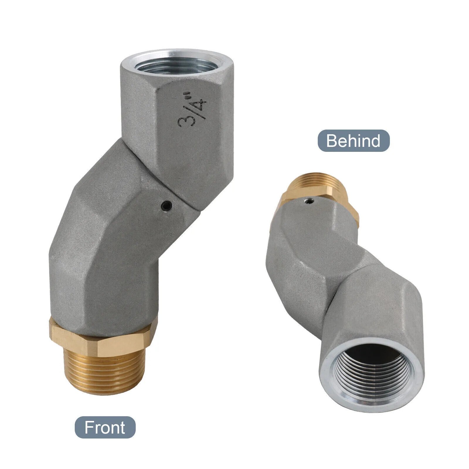2pcs Car Fuel Swivel 3/4 Inch NPT Fuel Transfer Hose Swivel 360 Rotate Connector