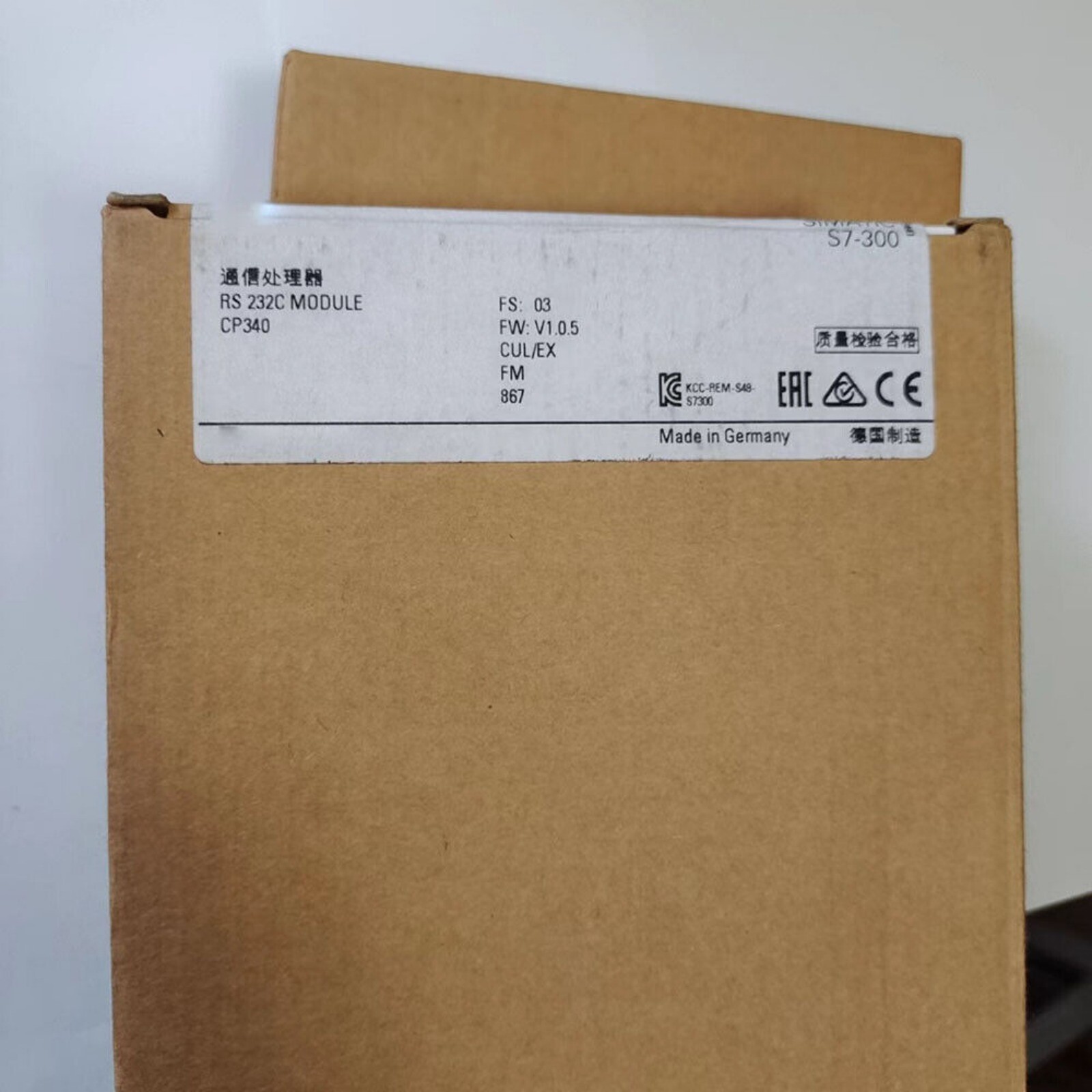 New Siemens 6ES7 340-1AH02-0AE0 6ES7340-1AH02-0AE0 SIMATIC S7-300 CP 340