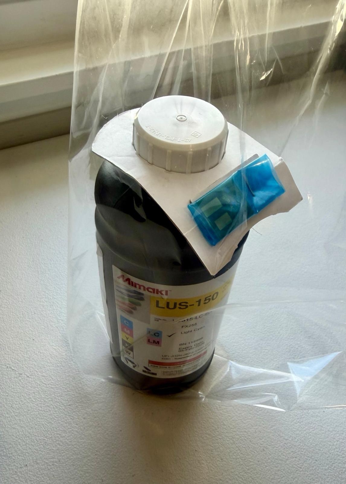 Genuine Mimaki LUS-150 Light Cyan UV Ink 1000ml – Exp 02/2026