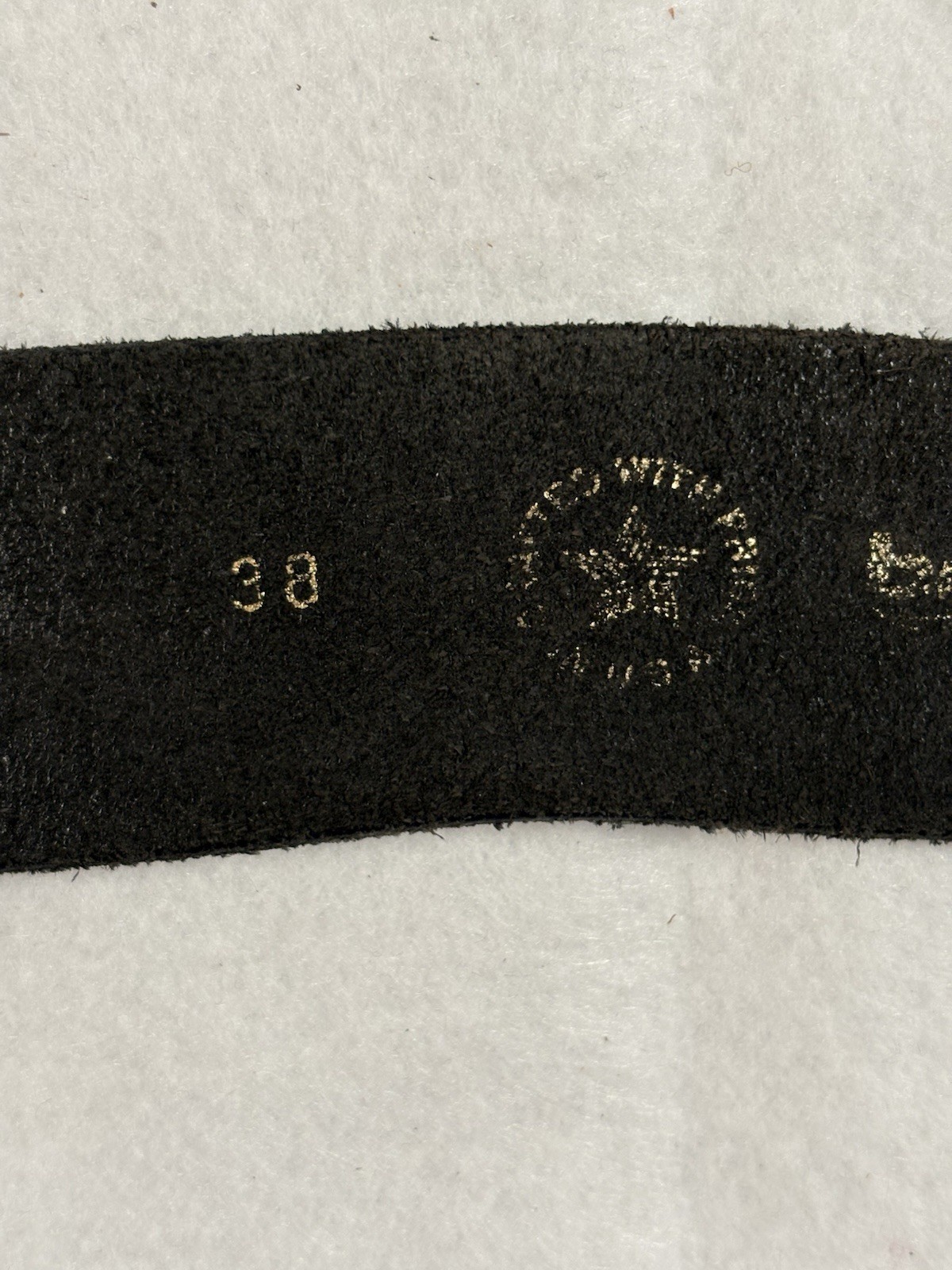 BOSTON Leather 38” Garrison Black Work Belt US Postal Approved #6605 1 5/8” Wide