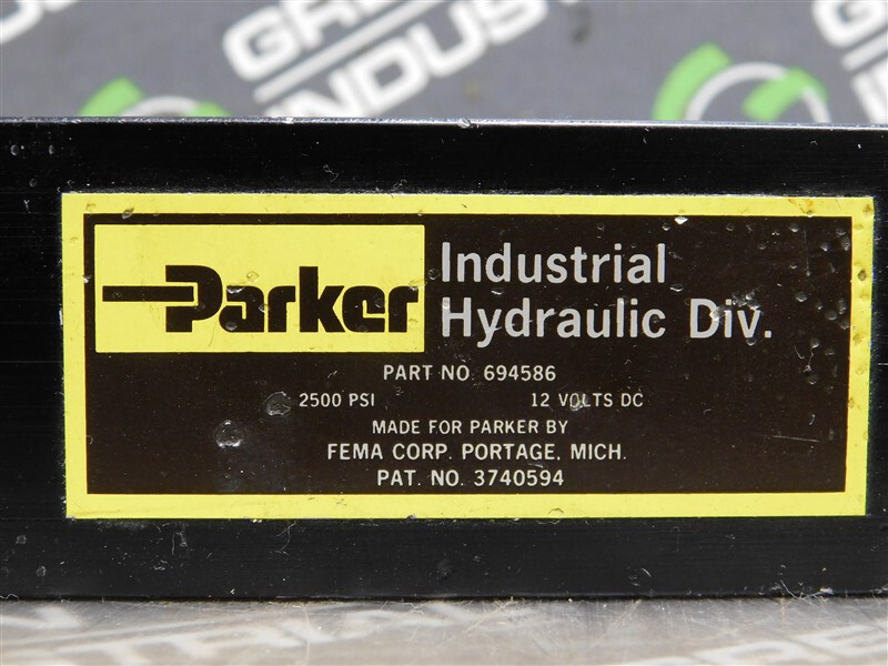 USED Parker 694586 Proportional Pressure Controller Valve 2500 PSI 175 Bar