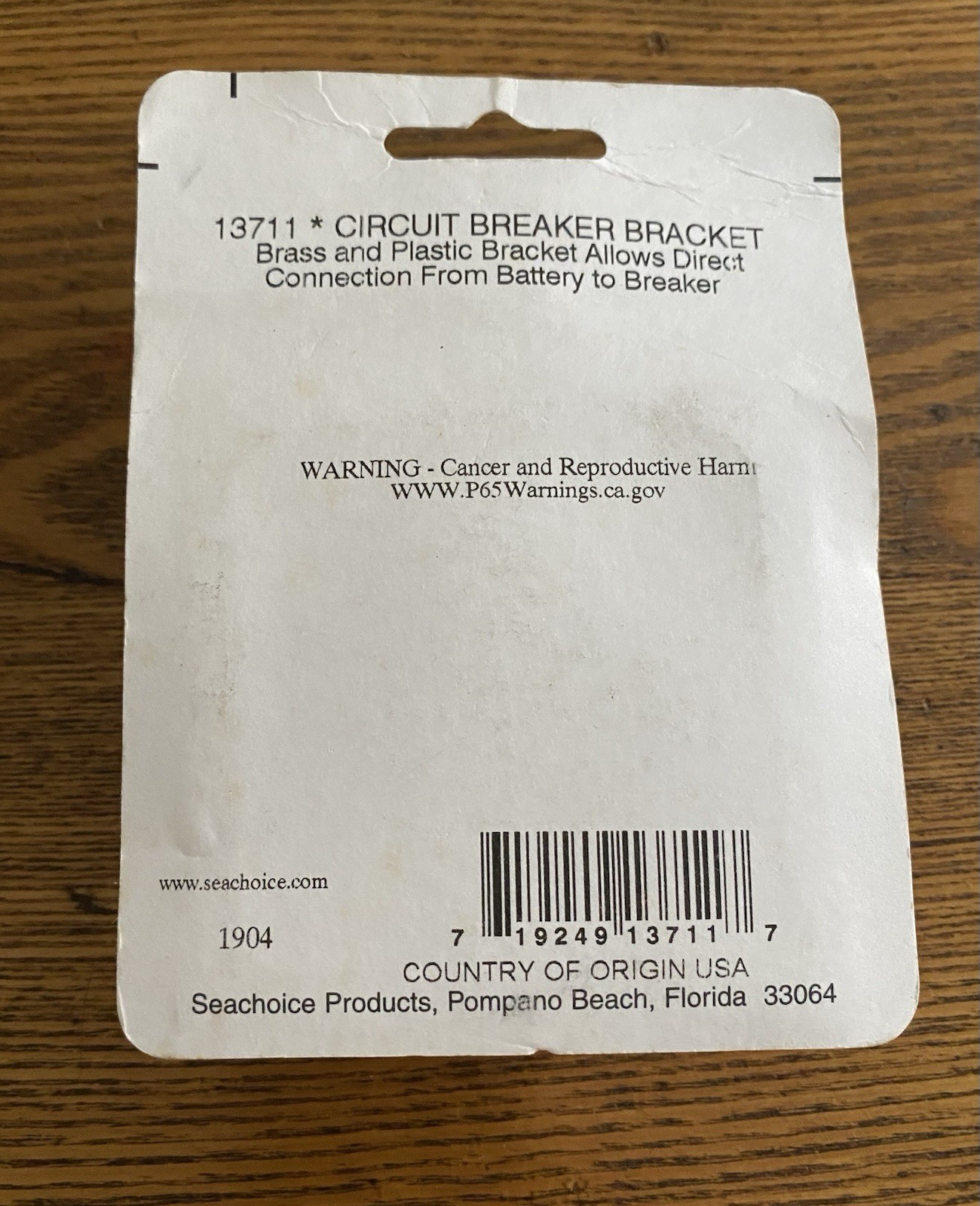 SEACHOICE CIRCUIT BREAKER BRACKET 13711