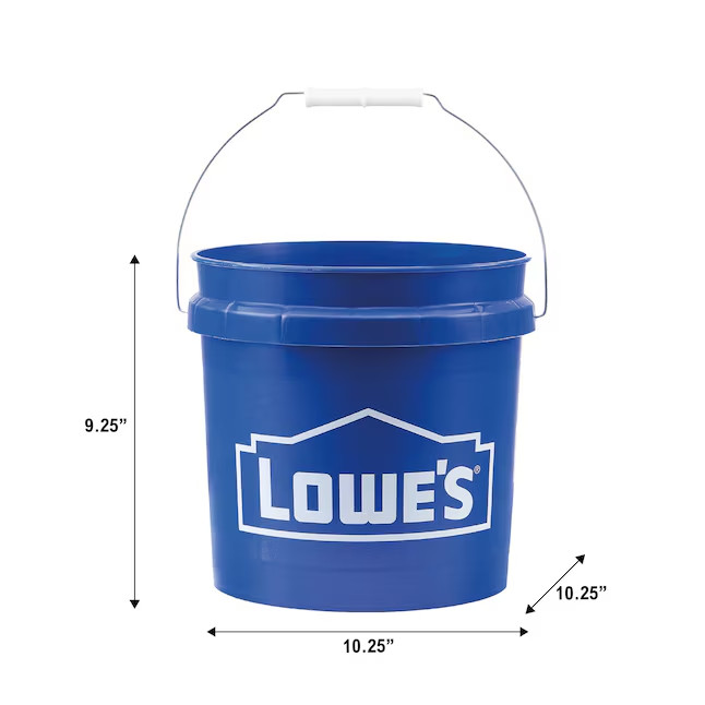 Lowe’s 2-gallon Plastic Blue General bucket