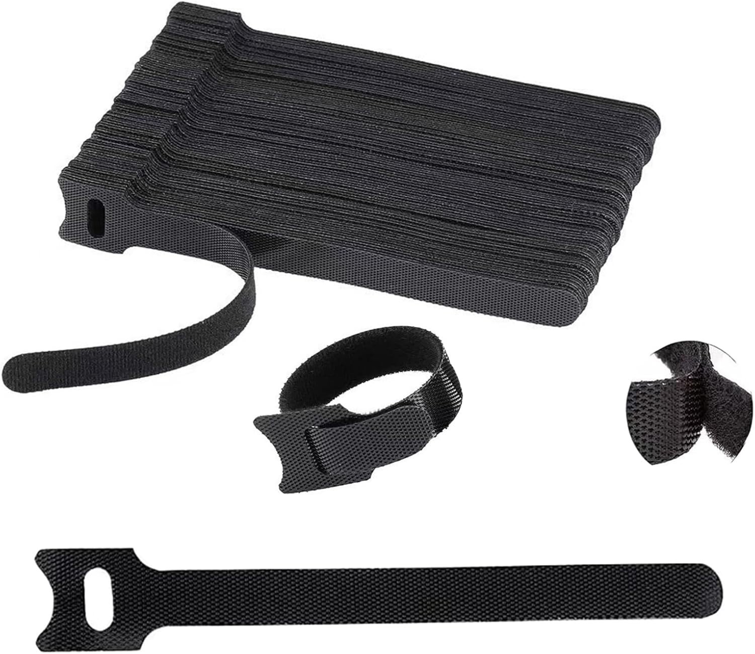 100 Adjustable Reusable Cable Ties – Effortless Organization for Home & Garden