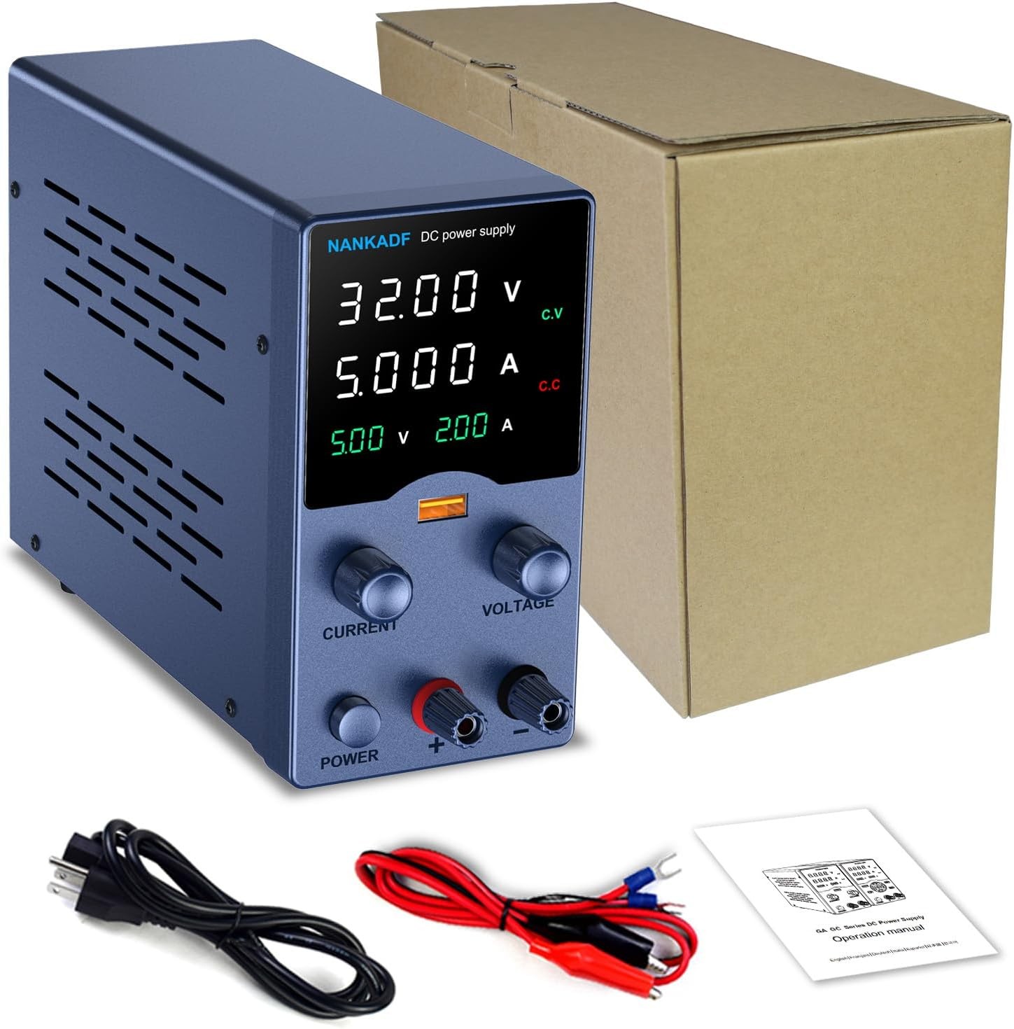 Adjustable DC 0-32V 62V 120V 0-5A 10A Lab Power Supply Variable Bench Switching
