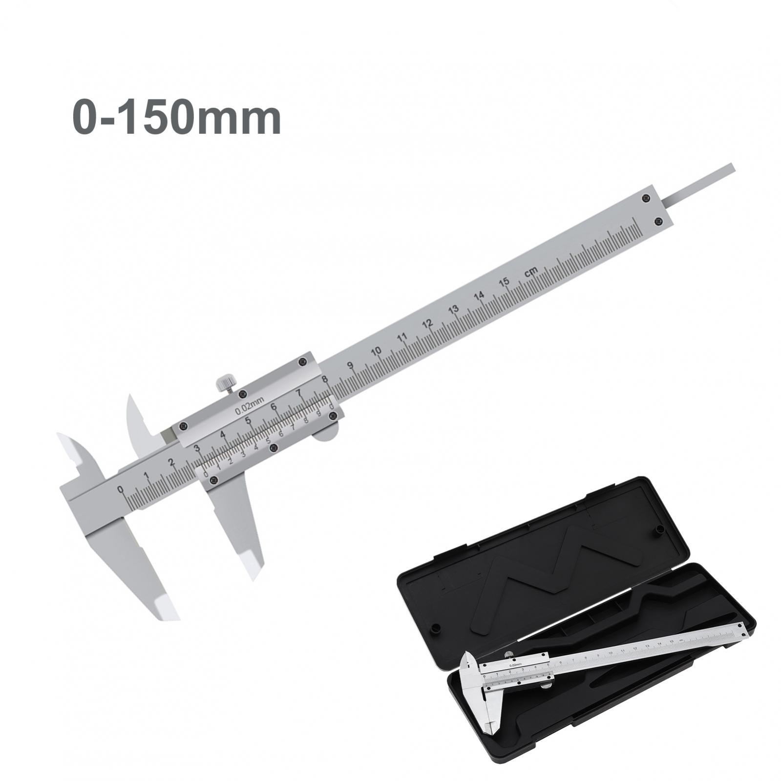 Vernier Caliper Measuring Tool 150mm Manual Non Digital Calipers 0.02mm Accuracy